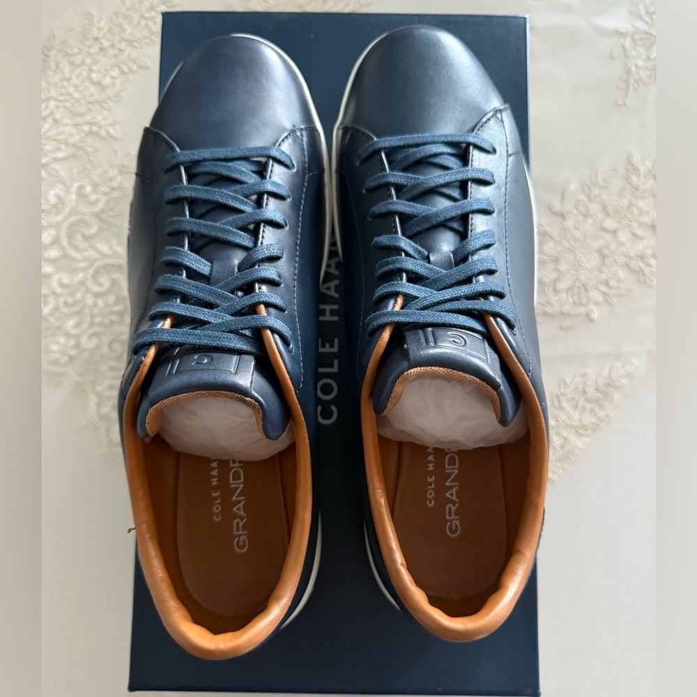 Cole Haan Men's Navy Leather Sneakers